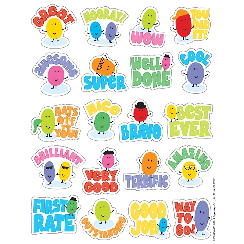 Eureka® Jelly Beans Scented Stickers, 6 Packs of 80ct.