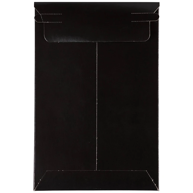 JAM Paper 6" x 9" Black Flat Photo Mailer Peel & Seal Closure Envelopes, 6ct.