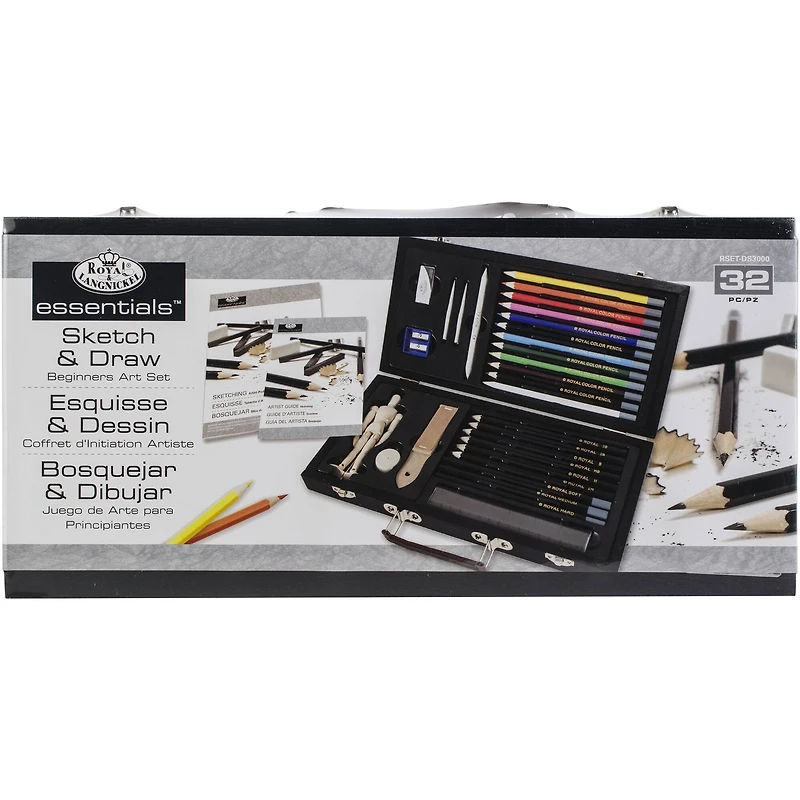 Royal & Langnickel® Essentials™ 32 Piece Sketching & Drawing Beginner Artist Set