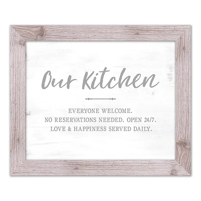 Our Kitchen 20" x 16" Western White Framed Print