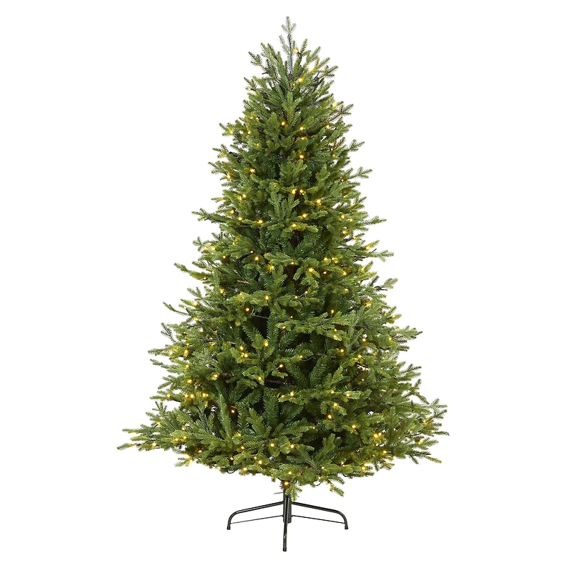 6ft. Pre-Lit Wyoming Spruce Artificial Christmas Tree with Clear LED Lights