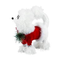 7" White Poodle in Holiday Sweater Décor by Ashland®