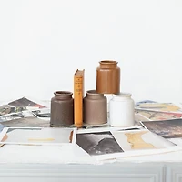 Hello Honey Rustic Reactive Glaze Stoneware Jars, 4ct.