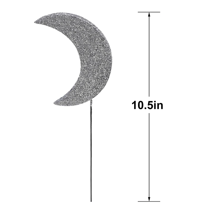 10.5" Silver Glitter Moon Pick by Ashland®