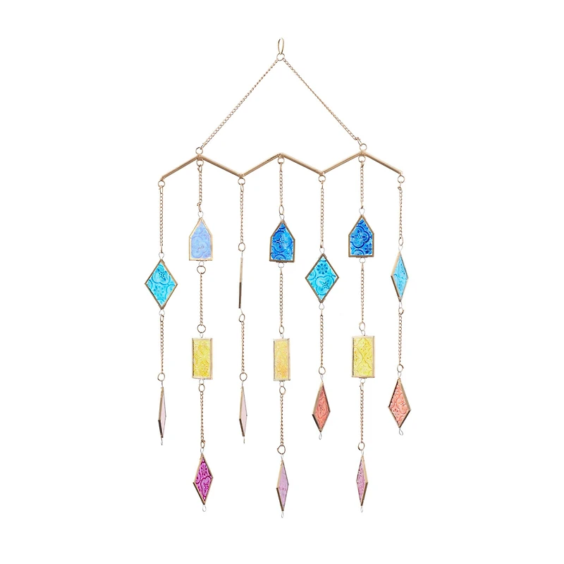 The Novogratz Multi Metal Contemporary Windchime, 29" x 17" x 2"