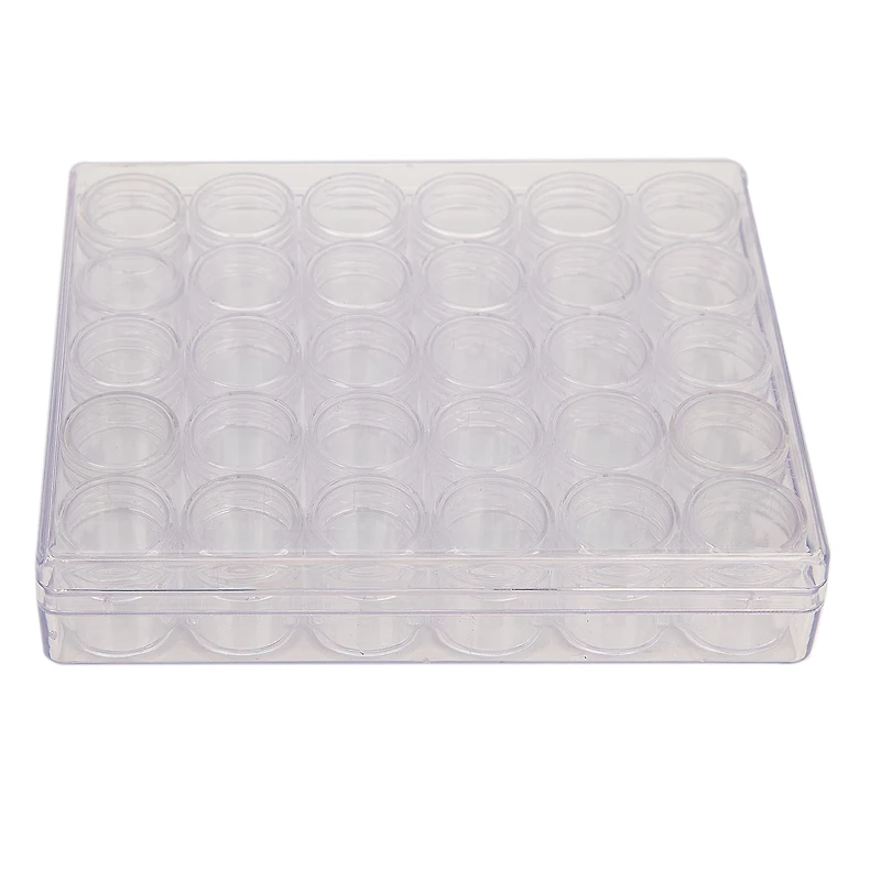 The Beadsmith® 6.5'' x 5.5'' x 1'' Clear Storage Box with Jars