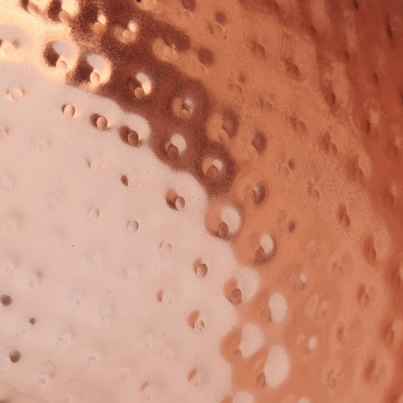 Hello Honey® 14" Copper Finish Round Hammered Metal Bowl