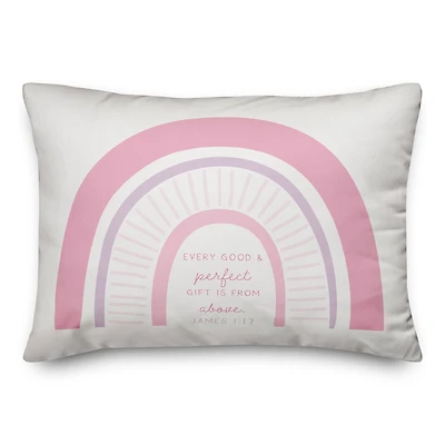 Pink Rainbow 20" x 14" Indoor/Outdoor Pillow