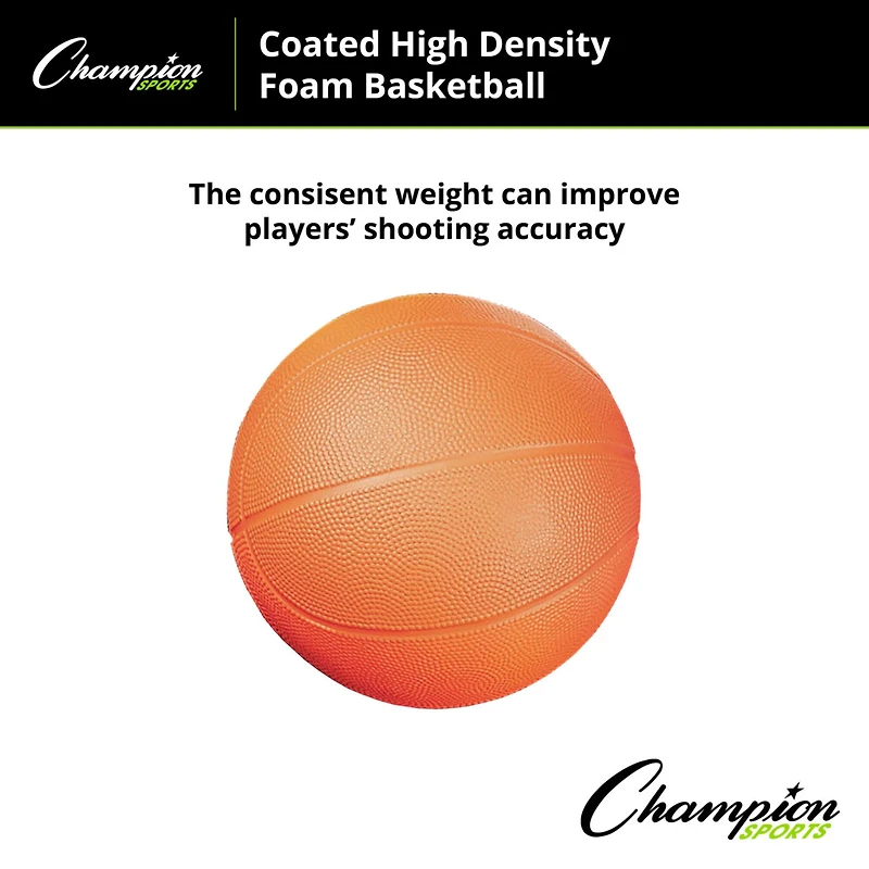Champion Sports Size 3 Coated High Density Foam Basketball, 2ct.