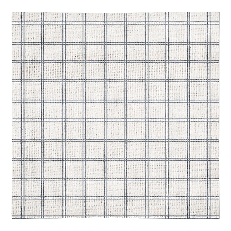 Slate Windowpane Pattern 10" x 10" Cotton Twill Napkin