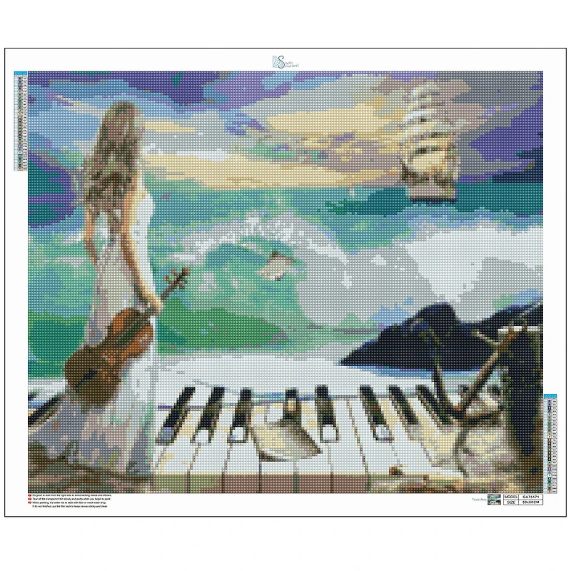 Sparkly Selections Beginner Sounds of the Ocean Diamond Painting Kit, Square Diamonds