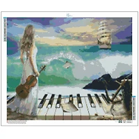 Sparkly Selections Beginner Sounds of the Ocean Diamond Painting Kit, Square Diamonds