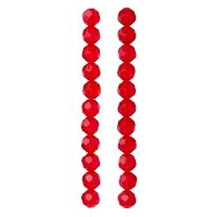 Ruby Faceted Glass Round Beads, 14mm by Bead Landing™