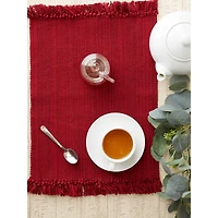 DII® Variegated Redwood Fringe Placemats, 6ct.