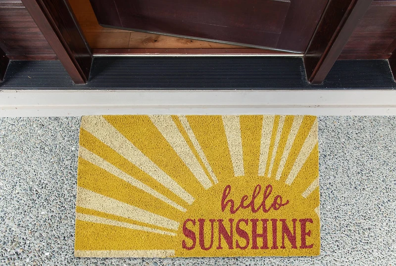 DII® Yellow Hello Sunshine Doormat