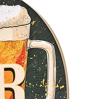 American Art Decor Good Beer, Good Friends Round MDF Wall Plaque - 20" x 20" x 0.35"