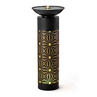 Glitzhome® 35.75" Metal LED Cutout Pattern Outdoor Fountain