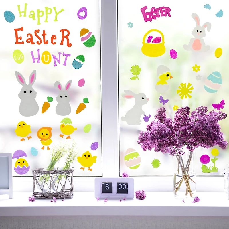Double Sided Easter Gel Window Clings, 6ct.