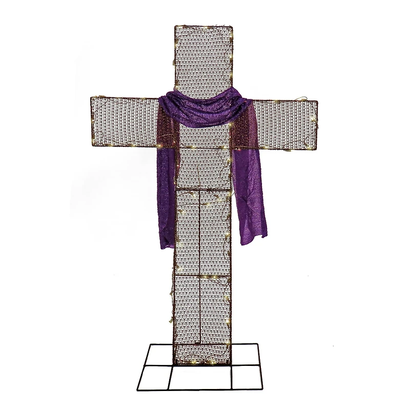 5ft. Pre-Lit LED Easter Cross