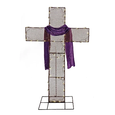 5ft. Pre-Lit LED Easter Cross