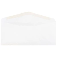 JAM Paper 4" x 9.5" White Business Envelopes