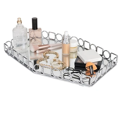 Home Details Circles & Squares Large Mirror Vanity Tray