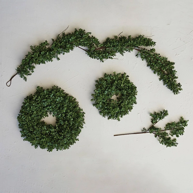 Hello Honey® 6ft. Faux Boxwood Garland