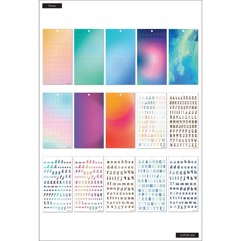 The Happy Planner® Unique Alphabet Font Sticker Book