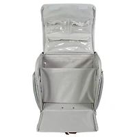 Everything Mary Blue & White Deluxe Collapsible Rolling Craft Bag