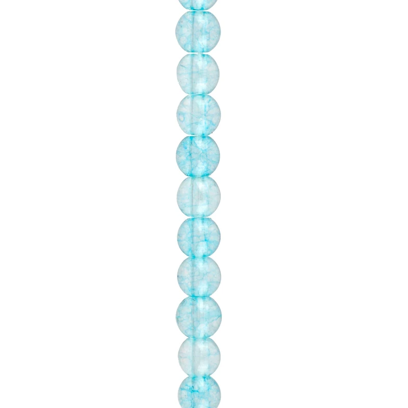 Light Blue Quartz Round Beads by Bead Landing