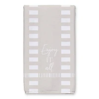 Striped Dashed Lines Enjoy All Tea Towel Set