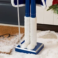 Glitzhome® 42"H Wooden Christmas Blue Dressed King Nutcracker