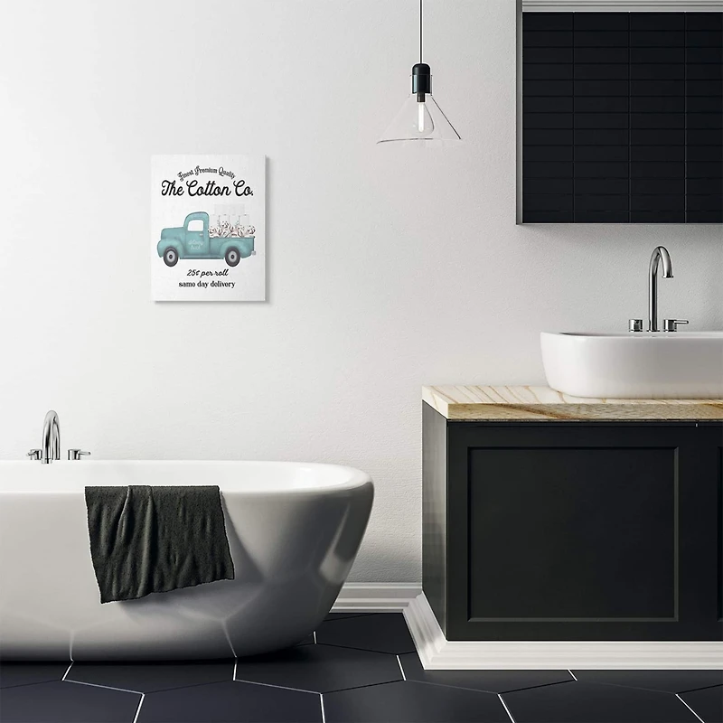 Stupell Industries Toilet Paper Delivery Truck Canvas Wall Art