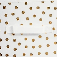 DII® 11" Nonwoven Polyester White & Gold Small Dots Storage Cube, 2ct.