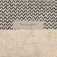 Hello Honey® Gray & Cream Throw Pillow with Corner Tassels