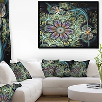 Designart - Symmetrical Green Fractal Flower