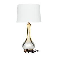 Gold Glass Glam Accent Lamp, 15" x 15" x 27"