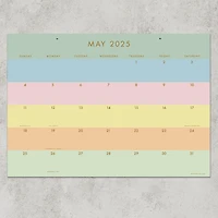 TF Publishing Medium 2025 Super Stripe Monthly Blotter Desk Pad Calendar