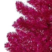 3ft. Unlit Metallic Pink Tinsel Artificial Christmas Tree