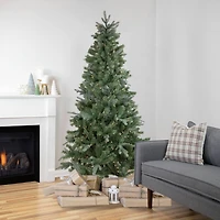 6.5ft. Pre-Lit Granville Fraser Fir Slim Artificial Christmas Tree, Clear Lights