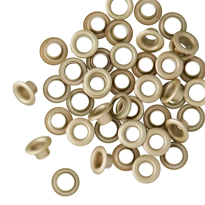 12 Packs: 25 ct. (600 total) 3/16" Antique Brass Eyelets by Loops & Threads™