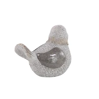 13" Gray Stone Country Bird Garden Sculpture Set