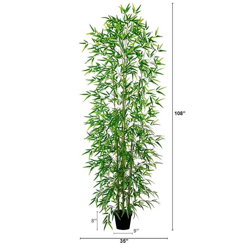 9ft. Potted Green Artificial Bamboo Tree