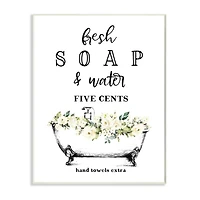 Stupell Industries Fresh Soap & Water Bath Tub Wall Plaque