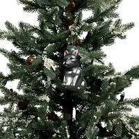 3.75" Gray Bulldog Glass Ornament by Ashland®
