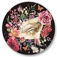 Designart - Greek Sculpture David Eye With Dried Wildflowers