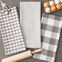 DII® Gray & White Dishtowel Set