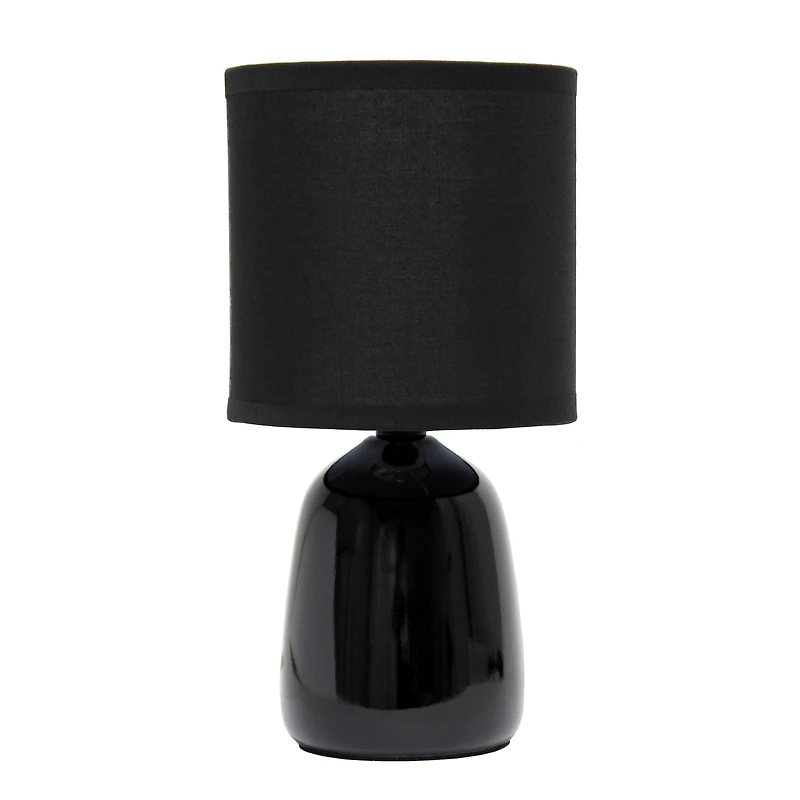 Simple Designs 10" Thimble Base Ceramic Table Lamp