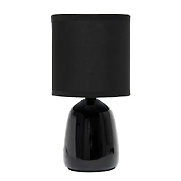 Simple Designs 10" Thimble Base Ceramic Table Lamp