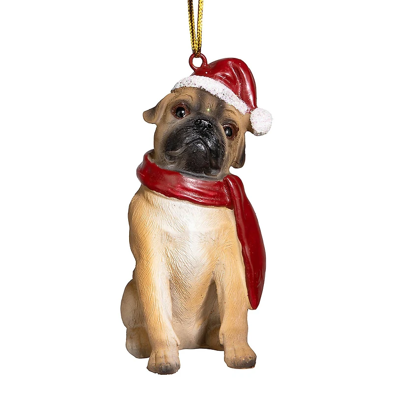 3.5" Pug Holiday Dog Ornament